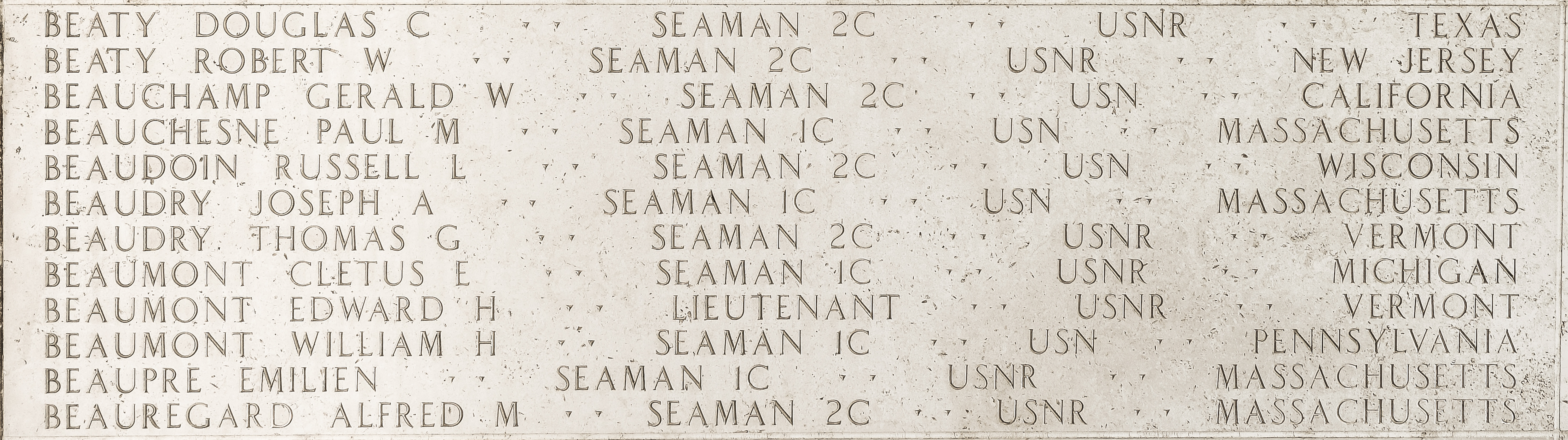 Paul M. Beauchesne, Seaman First Class